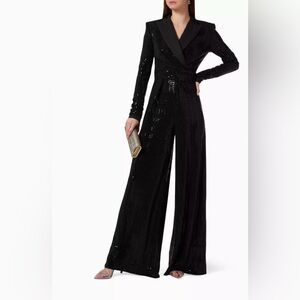 Talbot RUNHOF - Sequin Jumpsuit in Stretch Jersey - NWT - size 10
